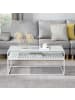 FineBuy Couchtisch in Weiß / Glas / 100x50x45
