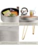 tectake Hocker mit Stauraum in Samtoptik, 37,5 x 44,5 cm