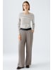 Oui Langarmshirt SUMIKO in dk brown offwhite