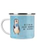 Mr. & Mrs. Panda Tasse Pinguin Lolli mit Spruch in Eisblau