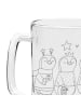 Mr. & Mrs. Panda Bierkrug Glas Winterzeit Heilige drei Könige oh... in Transparent