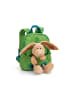 Nici Rucksack mit Plüschtier Hase, grün, ab 3 Jahre