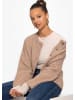 SASSYCLASSY Leicht transparentes Langarmshirt in Beige