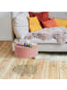 COSTWAY Runder Sitzhocker 34 x 34 x 41 cm in Rosa