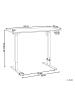 Beliani Höhenverstellbarer Schreibtisch TAVARES in Weiß - (W) 120 x (H) 75 x (L) 60 cm