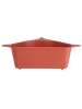 Excellent Houseware Ecksieb für die Spüle in Korallenrot, (B) 27,5 x (H) 8,7 x (L) 15 cm