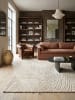KADIMA DESIGN Wollteppich Kurzflor LEVEN Floral Naturfaser Wohnzimmer in Beige