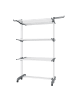 SONGMICS Wäscheständer Bunji in Weiß-Grau - (B)63.5 x (H)172.5 x (T)125.5 cm