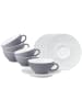 Seltmann Weiden 6er Set Teetassen mit Untertassen Life Fashion 140 ml in Elegant Grey