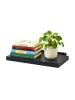 relaxdays Wandregal in Schwarz - (B)60 x (H)4 x (T)23 cm