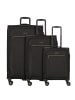 D&N Travel Line 9704 4 Rollen Kofferset 3-teilig mit Dehnfalte black
