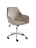 Beliani Bürostuhl WELLSTON in Beige/Silber/Schwarz - (W) 55 x (H) 80 x (L) 55 cm