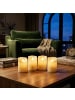relaxdays 4 x LED Kerzen in Creme