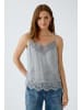 Oui Spitzentop in grey