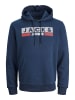 JACK & JONES PLUS Kapuzenpullover in Navy Blazer