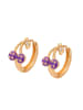 faina Women Earrings in Rose Gold Violet