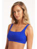 Sea Level Essentials Square Neck Bra in COBALT