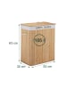 relaxdays Wäschekorb in Natur - (B)52 x (H)63 x (T)32 cm