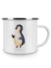Mr. & Mrs. Panda Tasse Emaille Pinguin Marienkäfer ohne Spruch in Weiß
