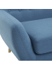 Beliani 3-Sitzer Sofa MOTALA in Blau/Braun - (W) 176 x (H) 76 x (L) 138 cm