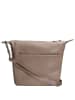Mandarina Duck Mellow Leather - Schultertasche 28 cm (nero) in warm taupe