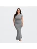CFAB Maxi-Kleid in Graumeliert