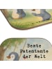 Mr. & Mrs. Panda Bierdeckel Pinguin Beste Erfindungante der Welt De... in Weiß