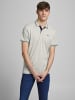 Jack & Jones Polo Shirt JJEJERSEY Sommer Hemd Kragen Jersey Cotton in Hellgrau