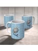 Mr. & Mrs. Panda Kaffeebecher Narwal Gitarre ohne Spruch in Blau Pastell