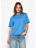 SASSYCLASSY T-Shirt mit schmalen Streifen in Blau