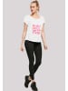F4NT4STIC Long Cut T-Shirt Retro Valentinstag Herz Rainbow Fruits in weiß