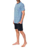 NORMANN Kurzarm Schlafanzug Shorty Pyjama 125 105 90 554 in hellblau