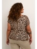 KAFFE curve Kurzarm-Bluse KCami Loose fit in Classic Leopard
