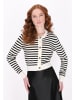 DreiMaster Women Cardigan in offwhite black stripe