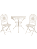 Beliani 3-tlg Bistro Set YAVIZA in Beige