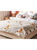 Beliani Kuscheldecke KHANDWA in Beige/Weiß/Orange - (W) 130 x (H) 1 x (L) 180 cm