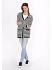 usha BLUE LABEL Women Cardigan in Black Stripes