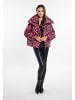 faina Damen Steppjacke Mit Zebra-Print in Pink Zebra