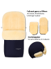 Hofbrucker Lammfell-Fußsack Putzi für Kinderwagen und Buggy in Navy Blue