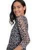 Vera Mont Maxikleid mit Leoprint in Grau/Schwarz