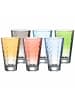 LEONARDO 6er Set Trinkgläser Optic 200 ml in bunt