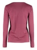 Hailys Langarmshirt 2er-Set V-Ausschnitt Normale Passform in Grau-Pink