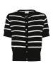 Kaffe Strickjacke KAlizza Regular fit in Black/Chalk Stripe