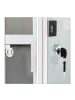 relaxdays Medizinschrank in Silber - (B)30 x (H)50,5 x (T)18 cm