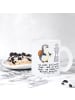 Mr. & Mrs. Panda Becher Pinguin Museum besuchen mit Spruch in Transparent