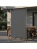 SONGMICS Seitenmarkise Sheld in Dunkelgrau - (B)150 x (H)(220-300) x (T)0.1 cm