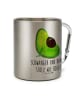 Mr. & Mrs. Panda Edelstahlbecher Avocado Schwangerschaft mit Spruch in Silber