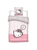 COFI 1453 Hello Kitty Bettbezug Set Baumwolle 135x200 cm + Kissen 80x80 cm in Rosa