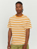 MAZINE T-Shirt Driggs Striped T in pumpkin/offwhite