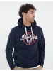 Threadbare Hoodie THB Fleece Hoody Berry in Navy